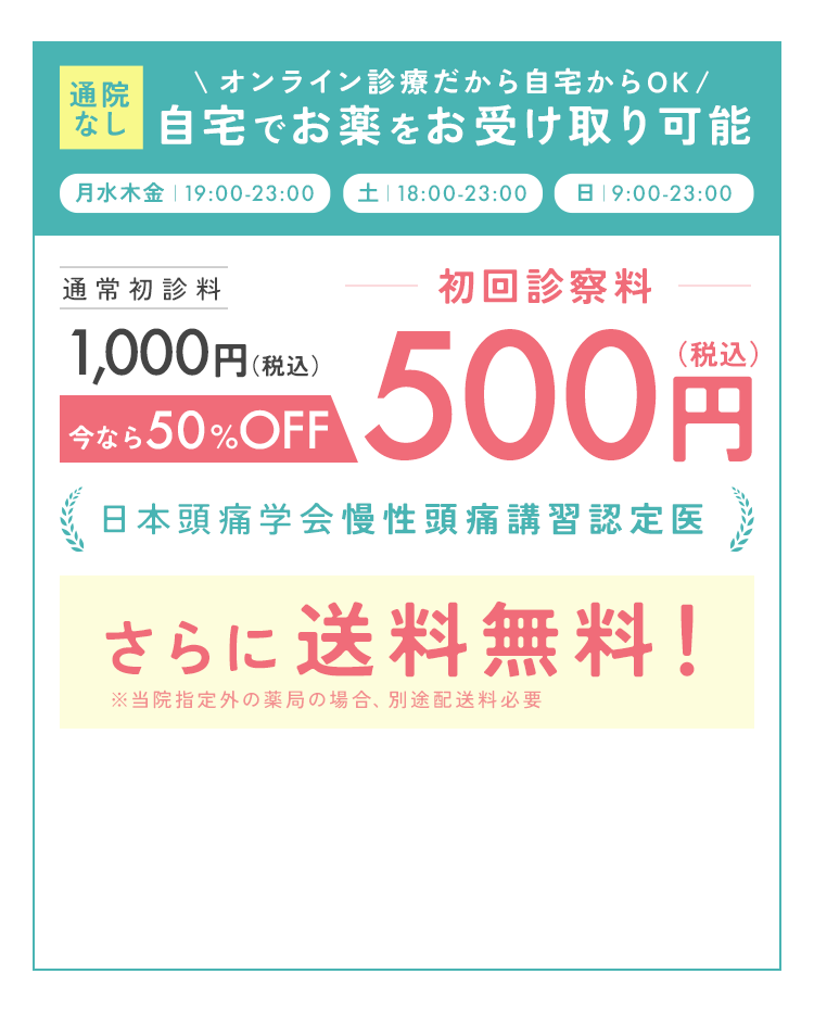 初回診察料今なら50％OFFの税込500円